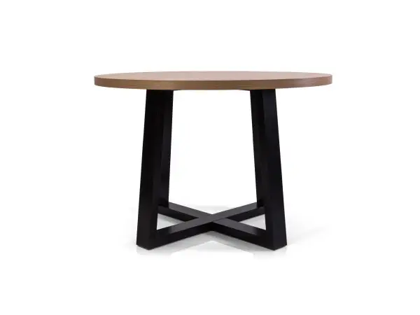 Loftowy, nowoczesny stół rozkładany MARCO STL 91/2 dla 4-8 osób, blat kolor, okrągły 100-180 cm, podstawa czarna